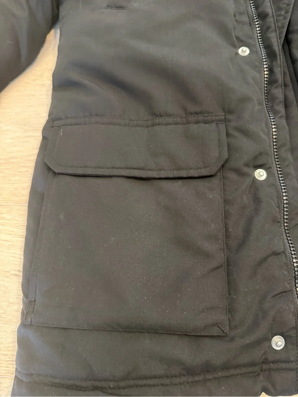 Old Navy Girls Black Hooded Puffer Coat Size 14-16